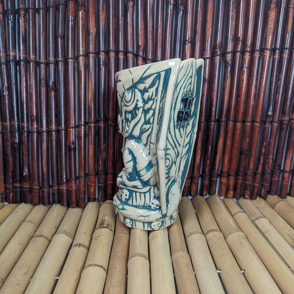 Frankie's Tiki Room Retired Teal Surf Dragon Tiki Mug Swizzles Big Toe Tiki Farm - Picture 6 of 13